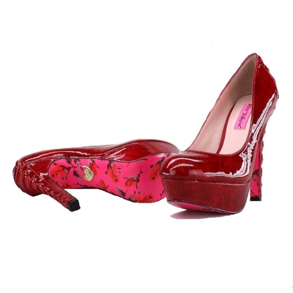 Betsey Johnson Shoes - Betsey Johnson Dita Corset Pinup Platform Heels